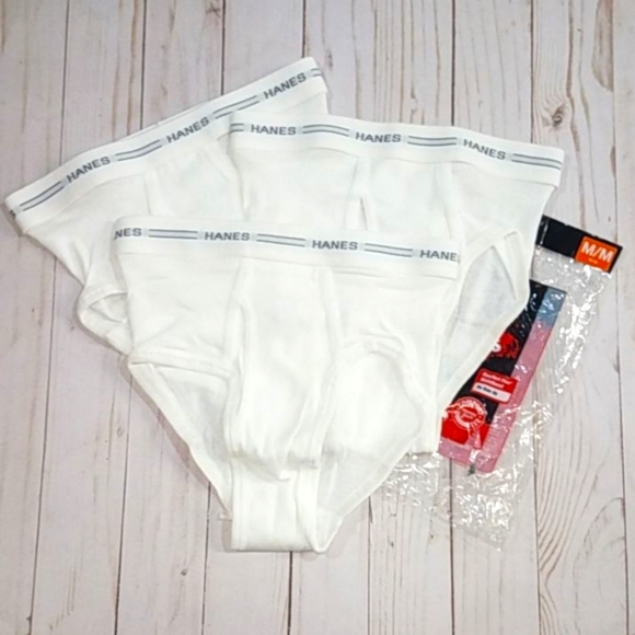 Hanes Accessories Boys Briefs Underwear Sz Medium White Hanes